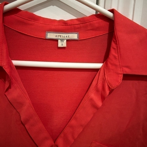 Pleione | Split Neck Mixed Media Tunic - Picture 2 of 4